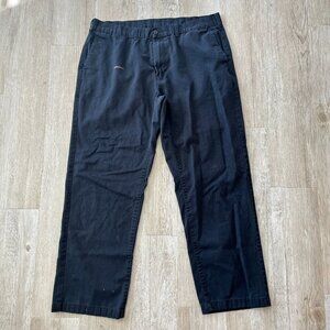 Mens Black Casual Work Pants - 38x32